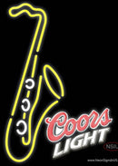 Coors Light Yellow Saxophone Neon Sign  
