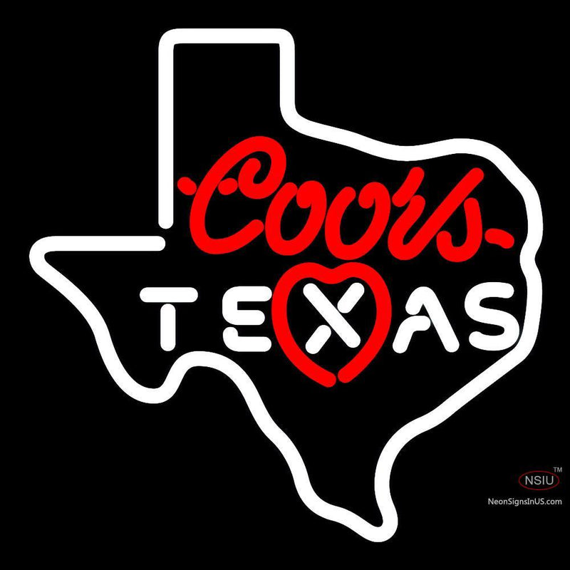 Coors Loves Texas Neon Beer Sign x