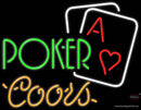 Coors Neon Green Poker Neon Sign 7 