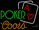 Coors Neon Green Poker Neon Sign 7 