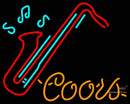 Coors Neon Saxophone Neon Sign  