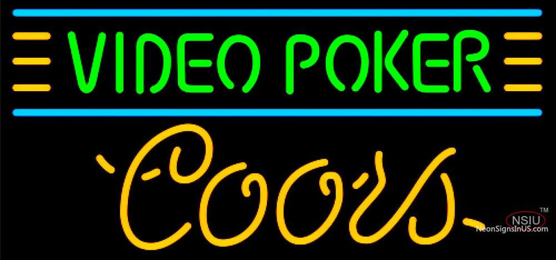 Coors Neon Video Poker Neon Sign 7 