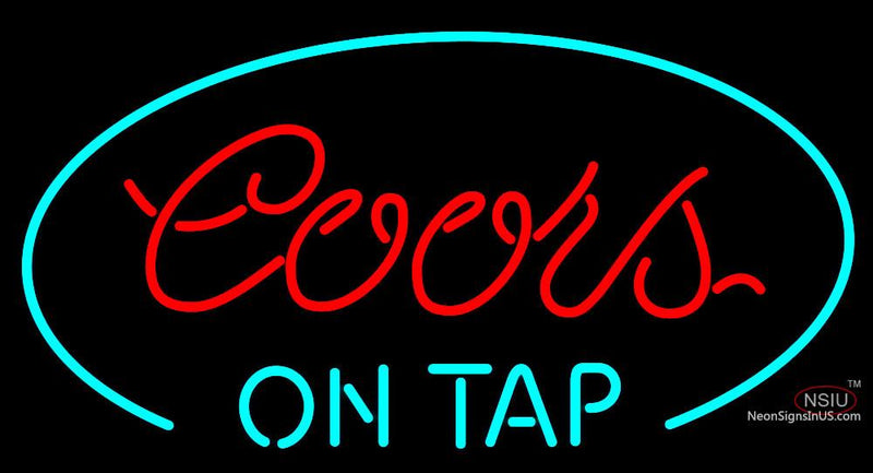 Coors On Tap Oval Neon Beer Sign