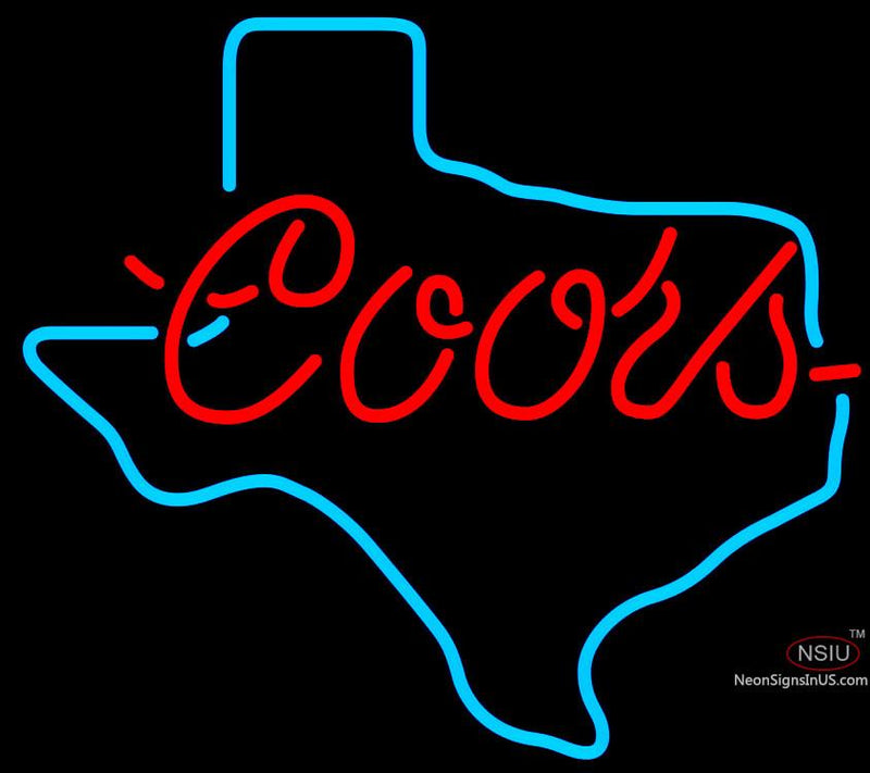 Coors Texas Neon Beer Sign