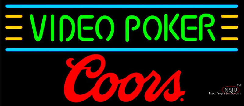 Coors Video Poker Neon Sign 7 