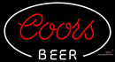 Coors White Oval Neon Beer Sign