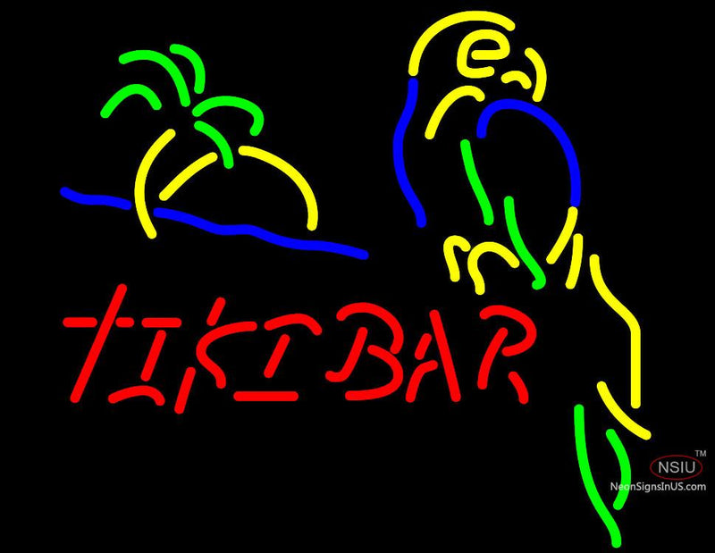 Corona Palm Tree Parrot Tikibar Neon Beer Sign