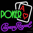 Crown Royal Green Poker Neon Sign x