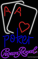 Crown Royal Heart White Cards Poker Neon Sign