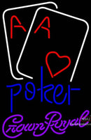 Crown Royal Heart White Cards Poker Neon Sign