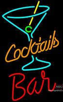 Custom Bar With Cocktail Neon Sign