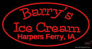 Custom Barrys Ice Cream Neon Sign 