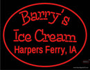 Custom Barrys Ice Cream Neon Sign 