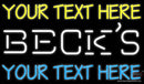 Custom Becks Neon Beer Sign 