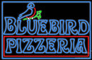 Custom Bluebird Pizzeria Logo Neon Sign 