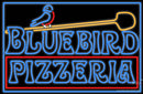 Custom Bluebird Pizzeria Logo Neon Sign 