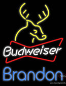 Custom Brandon Budweiser Logo Neon Sign 