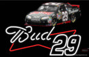 Bud Beer with  Nascar Neon Sign