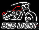 Custom Bud Light With Motorcycle Neon Sign 