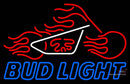 Custom Bud Light With Motorcycle Neon Sign 