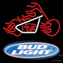Custom Bud Light With Motorcycle Neon Sign 