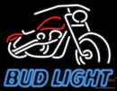 Custom Bud Light With Motorcycle Neon Sign 