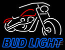 Custom Bud Light With Motorcycle Neon Sign 
