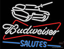 Custom Budwiser Salutes Neon Sign 