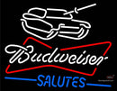 Custom Budwiser Salutes Neon Sign 
