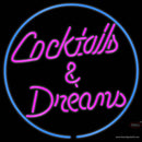 Custom Cocktails Dreams With Border Neon Sign 