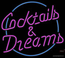 Custom Cocktails Dreams With Border Neon Sign 