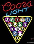 Coors Light Billard Pool Ball Neon Sign