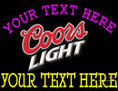Custom Coors Light Logo Neon Beer Sign 