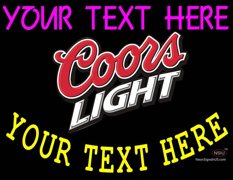 Custom Coors Light Logo Neon Beer Sign 