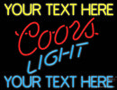 Custom Coors Light Neon Beer Sign 