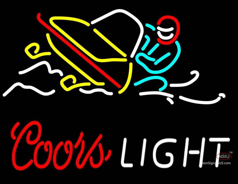Red Coors Light Snowmobile Neon Sign