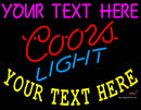 Custom Coors Logo Neon Beer Sign 