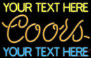 Custom Coors Neon Beer Sign 