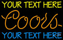 Custom Coors Neon Beer Sign 