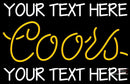 Custom Coors Neon Beer Sign 