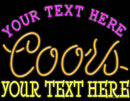 Custom Coors Neon Beer Sign 