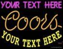 Custom Coors Neon Beer Sign 