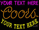 Custom Coors Neon Beer Sign 