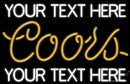 Custom Coors Neon Beer Sign