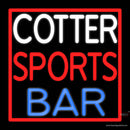 Custom Cotter Sports Bar Logo Neon Sign 