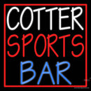 Custom Cotter Sports Bar Logo Neon Sign 
