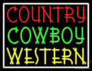 Custom Country Cowboy Western Neon Sign 