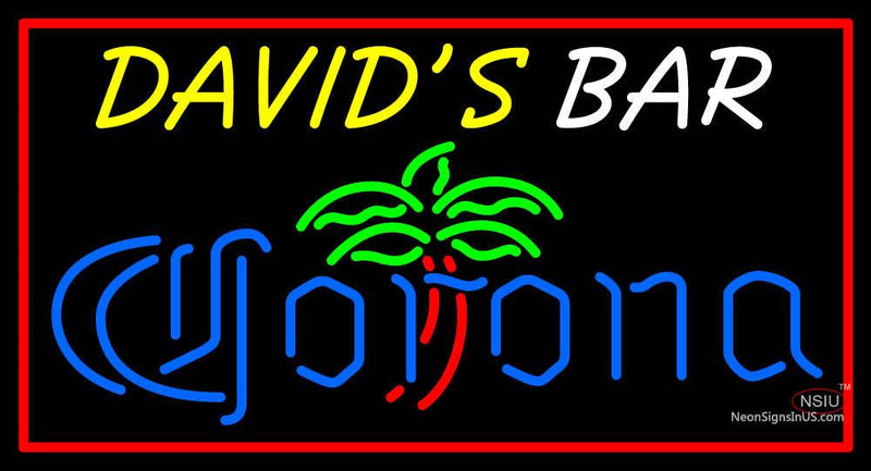 Custom Davids Bar Corona Logo Neon Sign 