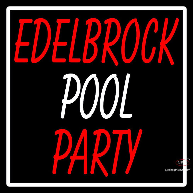 Custom Edelbrock Pool Party Neon Sign 