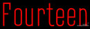 Custom Fourteen Neon Sign 